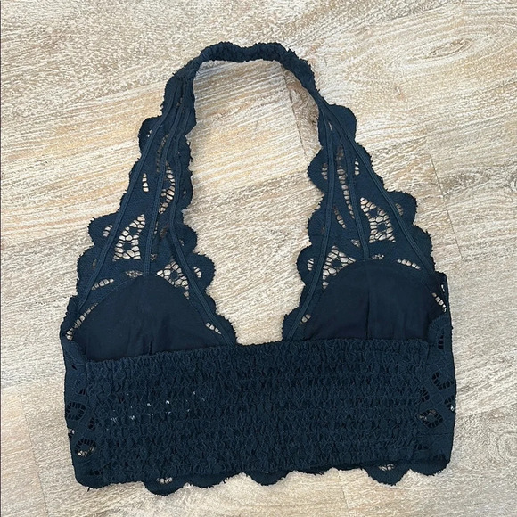 Free People Black Lace Halter Bralette - Picture 2 of 5